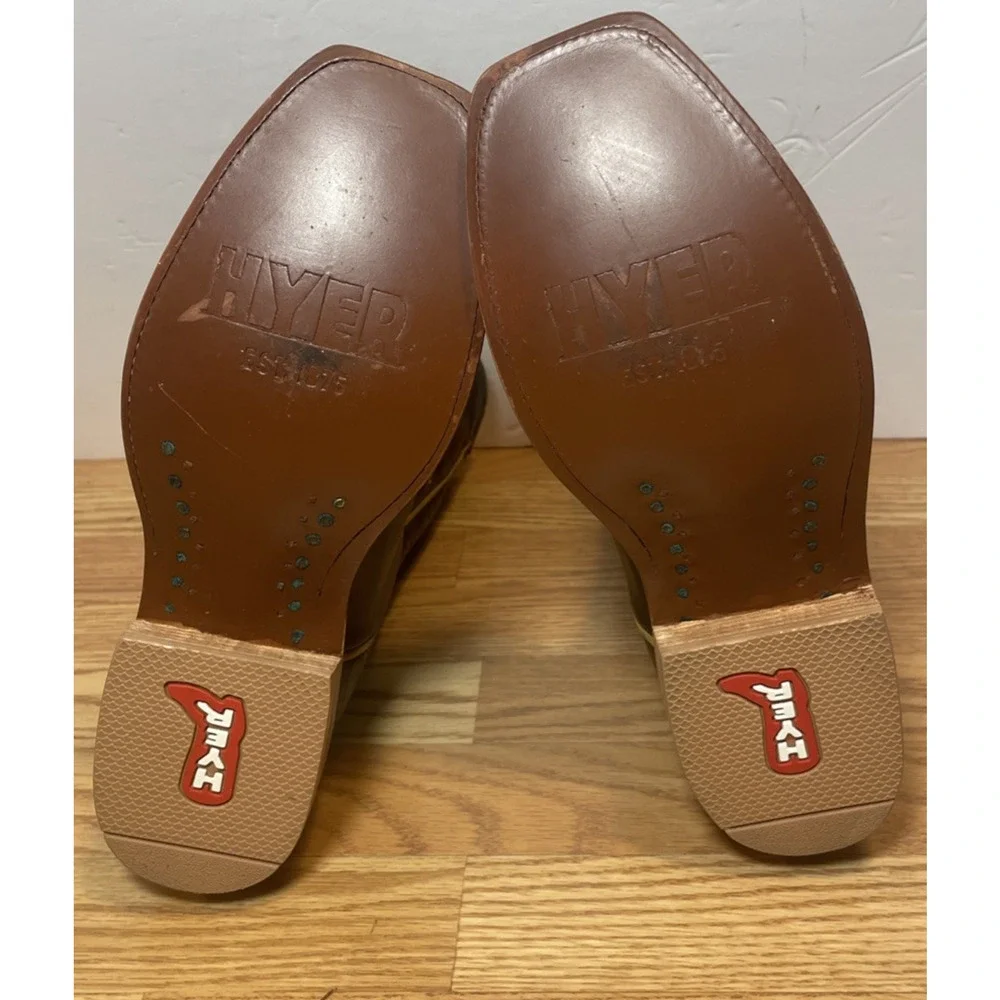 Hyer Maize Cowboy Western Boots Men's Size 8.5D Chocolate Dark Brown 13